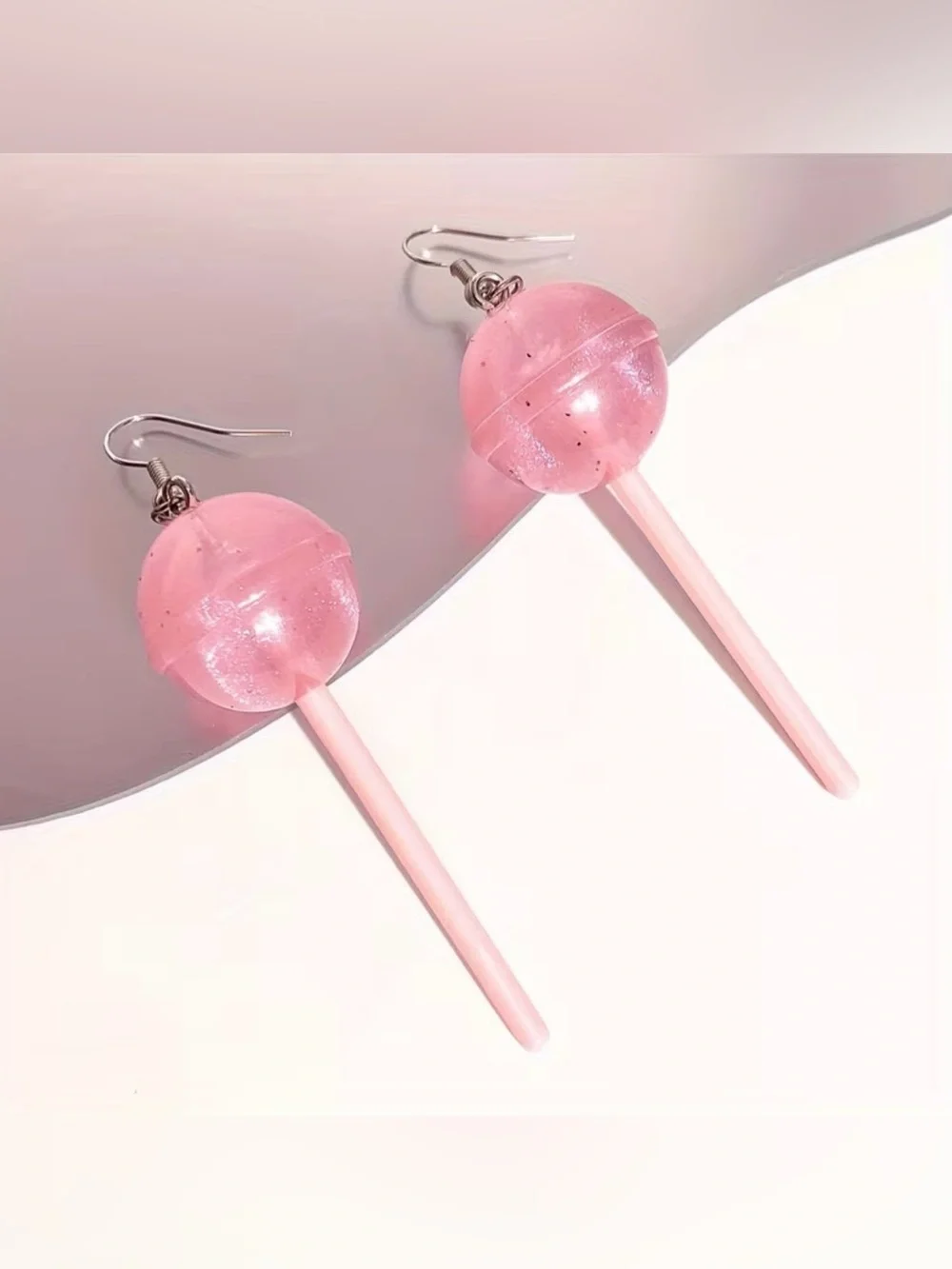 NEW! Unique Pink Lollipop Drop Earrings. Trendy Candy Earrings 🍭